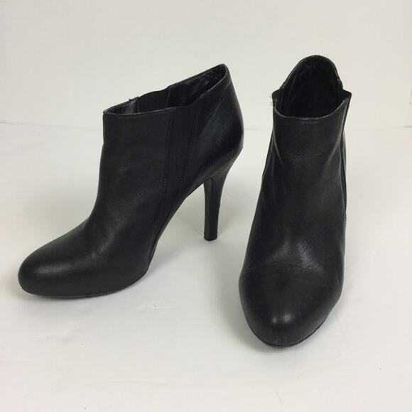Jessica Simpson Ankle Boots Black Classic Leather Booties - Picture 10 of 10